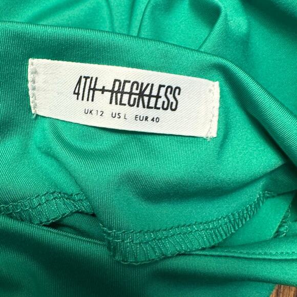 4th & Reckless Sleeveless Ruched Maxi Dress – US Large – Green – Elegant Evening - Picture 2 of 8